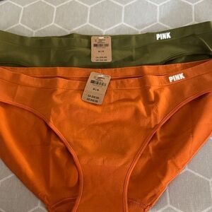 Victoria's Secret Pink Olive and Orange Panties